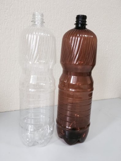 ПЭТ бутылка, коричневая., 1,5 л ,узкое горло+ крышка 50шт.