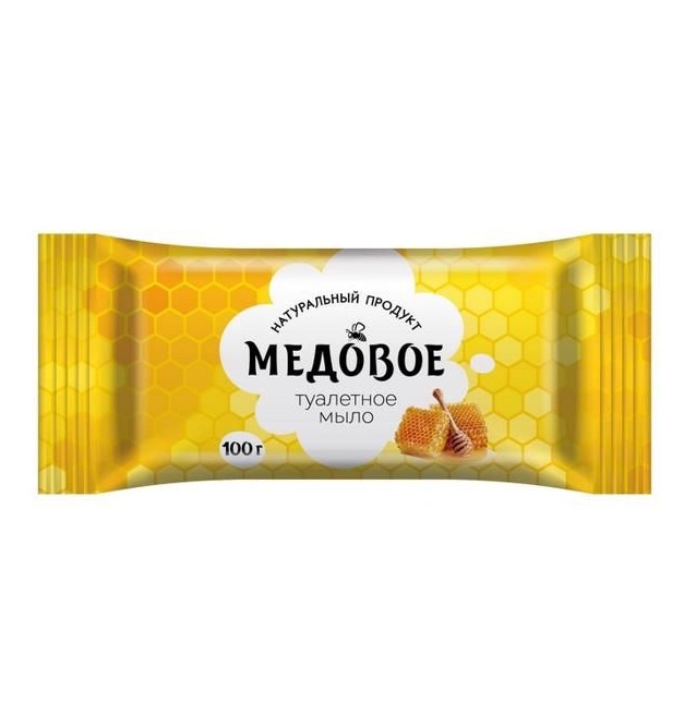 Мыло туалетное "Медовое" 100гр, 1/66 Мыло туалетное "Медовое" 100гр, 1/66