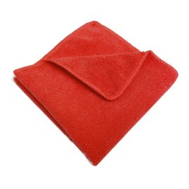 Салфетка микрофибра 30х30см  красная 220 гр/м2 , кор/200шт