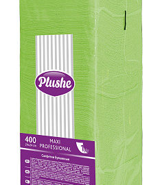 Салфетки Биг пак зеленые Plushe Maxi Professional,1сл 400л, интенсив,  4 в уп./кор